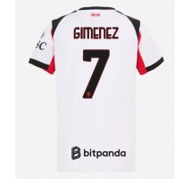 AC Milan Santiago Gimenez #7 Koszulka Wyjazdowa damskie 2025-26 Krótki Rękaw